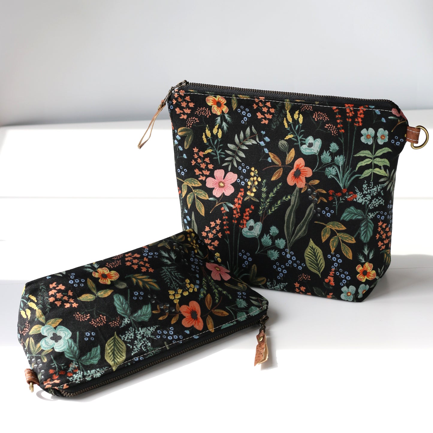 Herb Garden Midnight - Canvas Travel Pouch