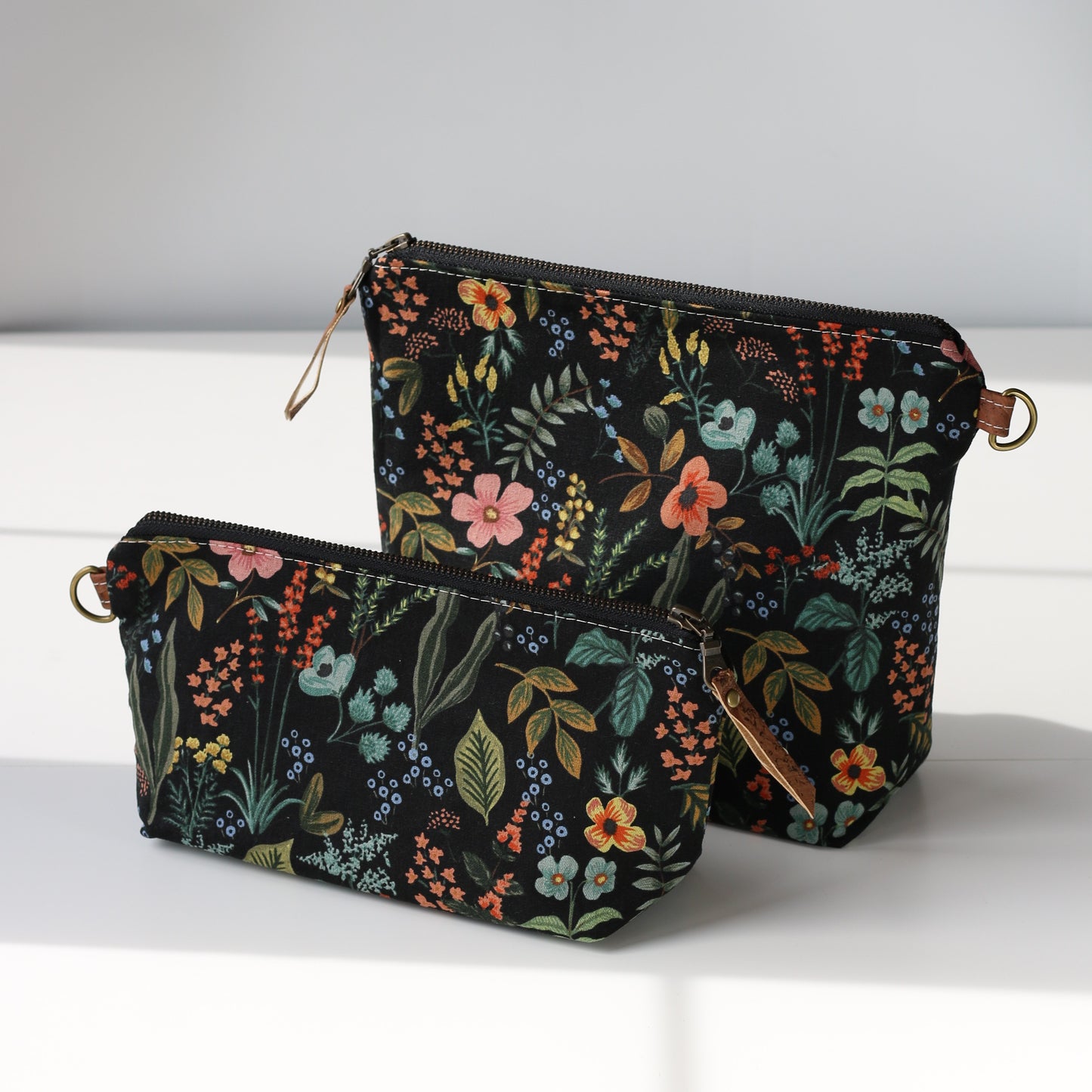Herb Garden Midnight - Canvas Travel Pouch