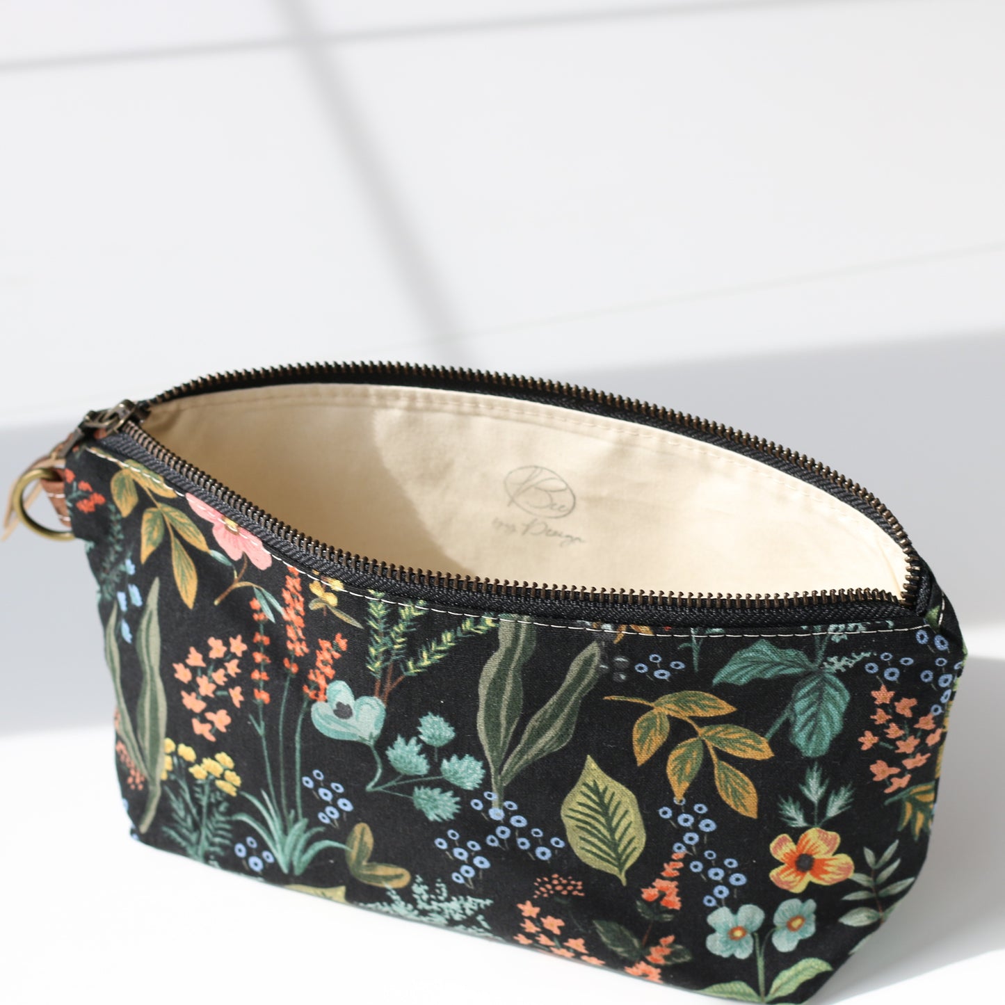 Herb Garden Midnight - Canvas Travel Pouch