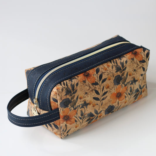 Prairie Blossom and Navy - Cork Aven Pouch