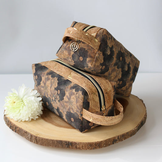 Grey Blooms - Cork Aven Pouch