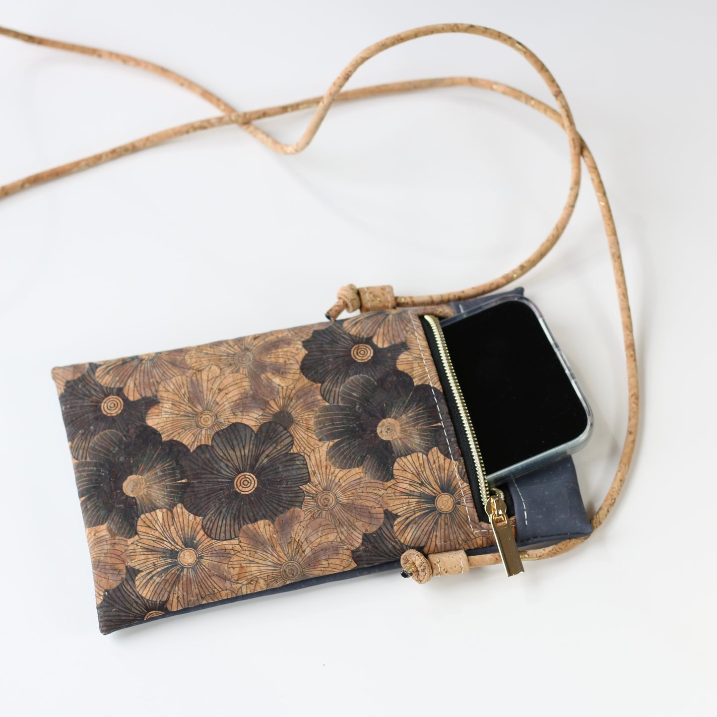 Grey Blooms - Mini Crossbody Bag