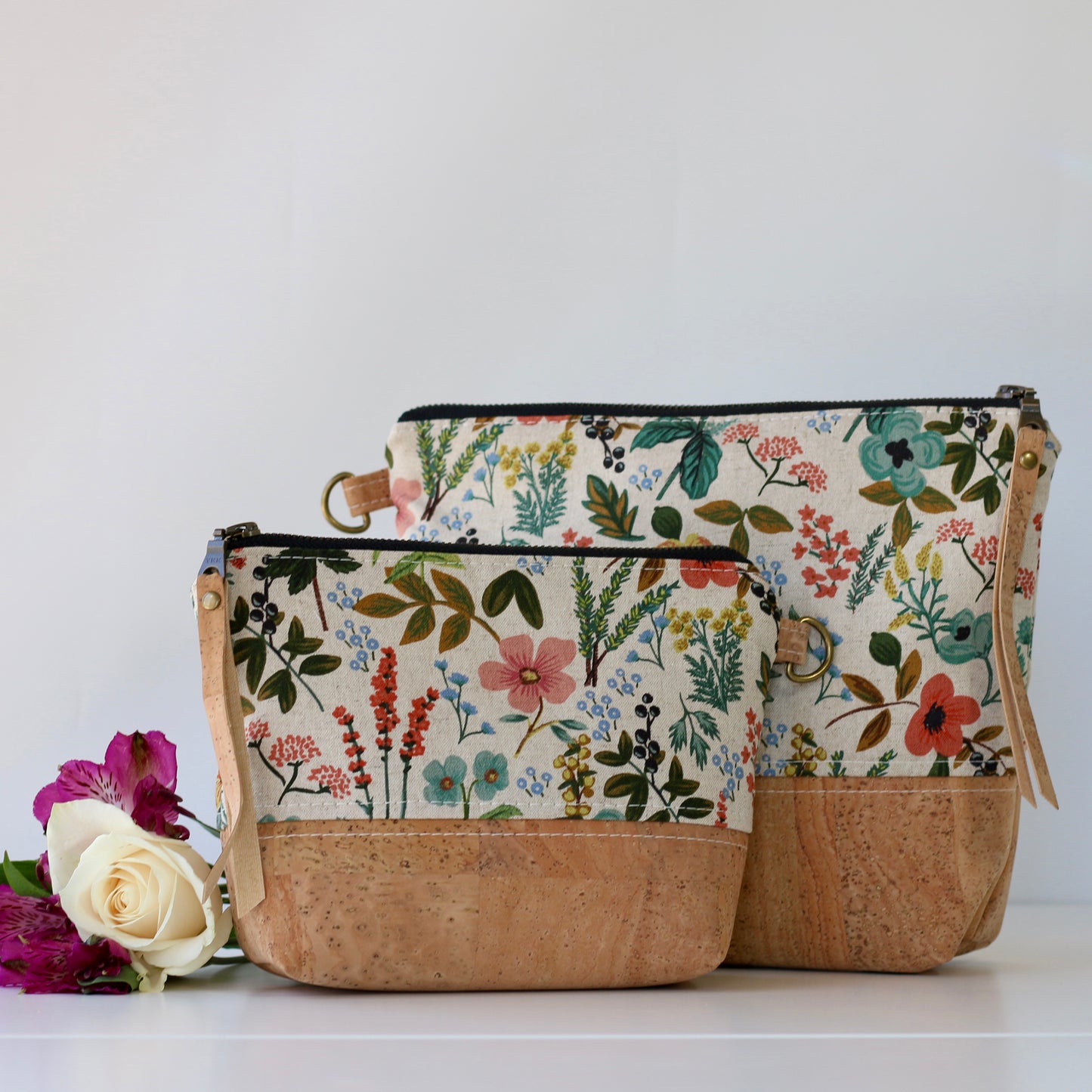 Herb Garden Natural - Cork and Canvas Travel Pouch
