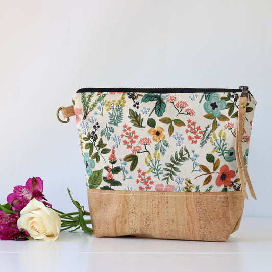 Herb Garden Natural - Cork and Canvas Travel Pouch