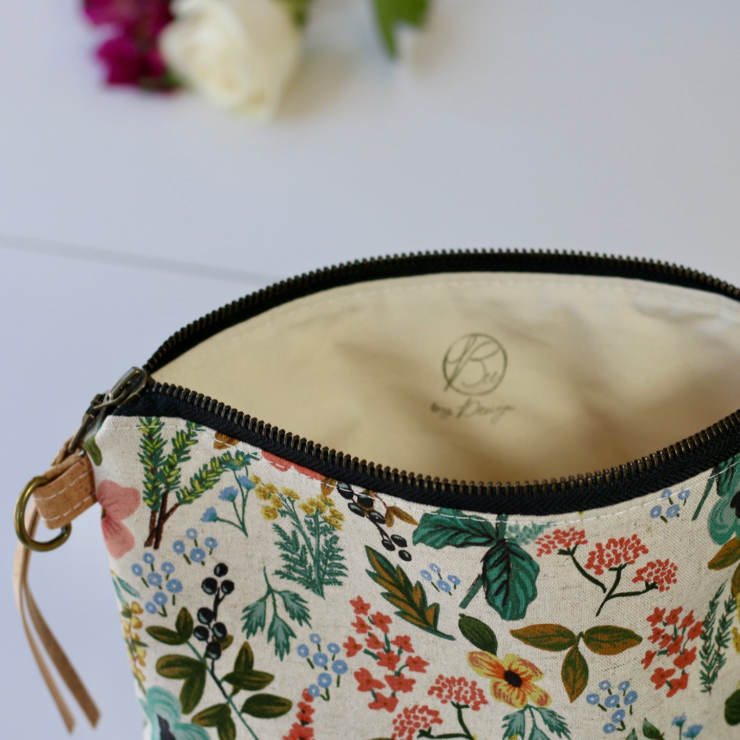 Herb Garden Natural - Cork and Canvas Travel Pouch
