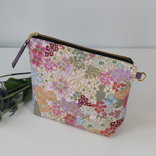 English Rose in Pinks - Canvas Pouch
