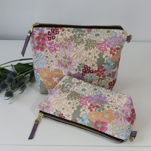 English Rose in Pinks - Canvas Pouch