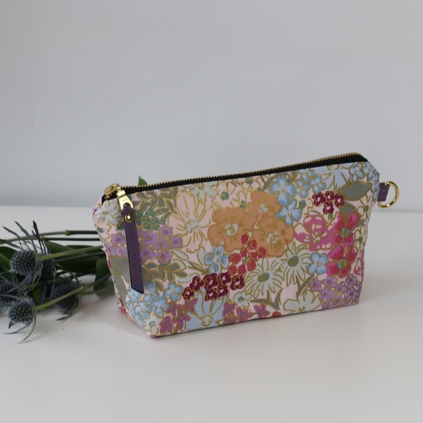 English Rose in Pinks - Canvas Pouch