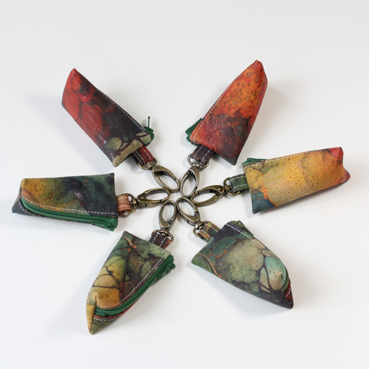 Inky Abstract - Cork Lip Balm Pouch