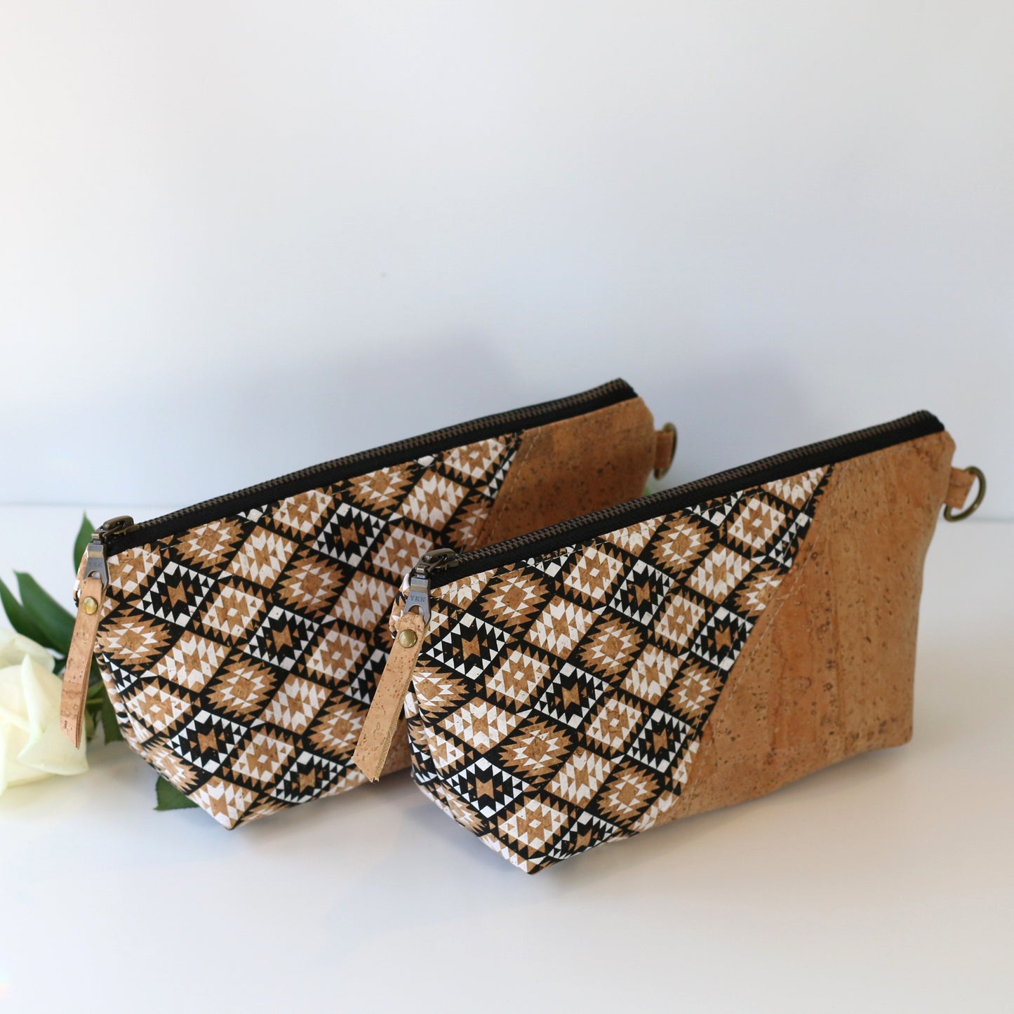 Diamonds - Wide Cork Travel Pouch