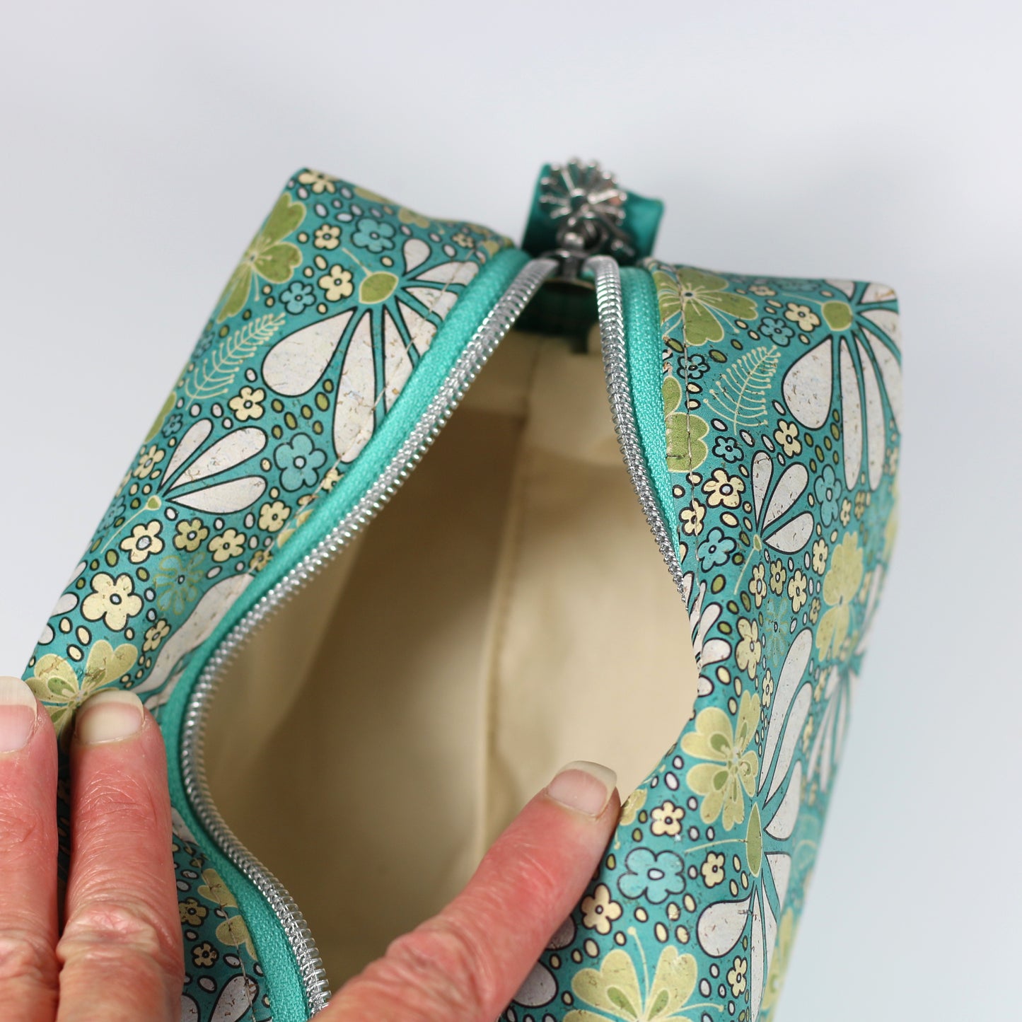 Ocean Floral - Cork Aven Pouch - Small