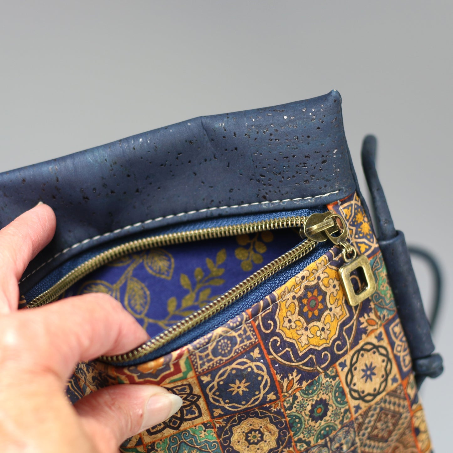 Portugal Tile - Mini Crossbody Bag (larger size)
