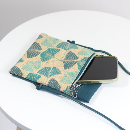 Gingko Bilboa Leaves - Mini Crossbody Bag (larger size)