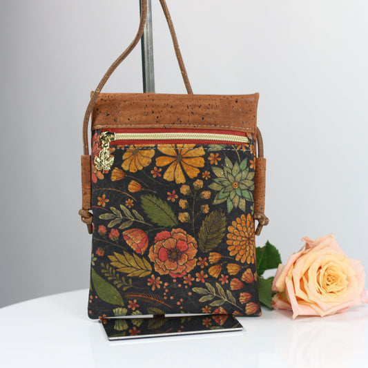 Fall Floral - Mini Crossbody Bag (larger size)