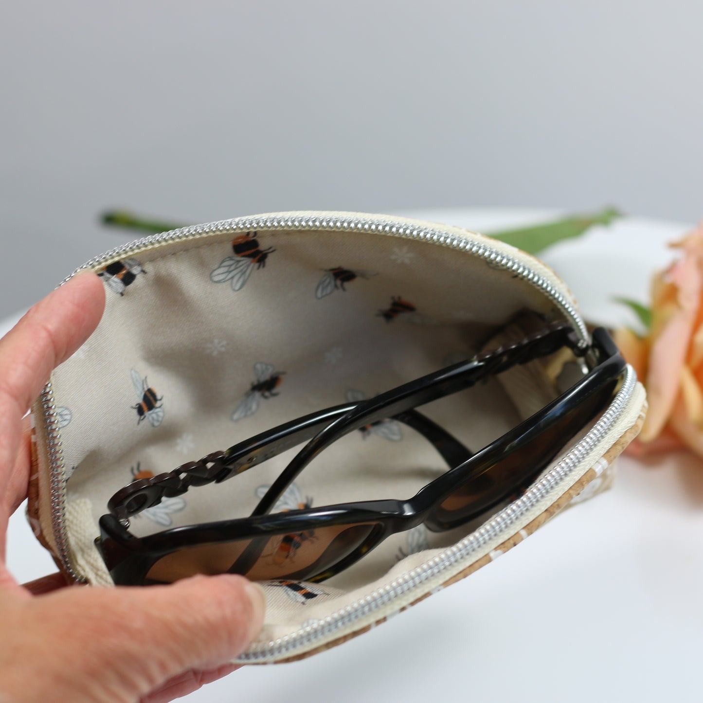 Teal Floral - Eye Glass Case
