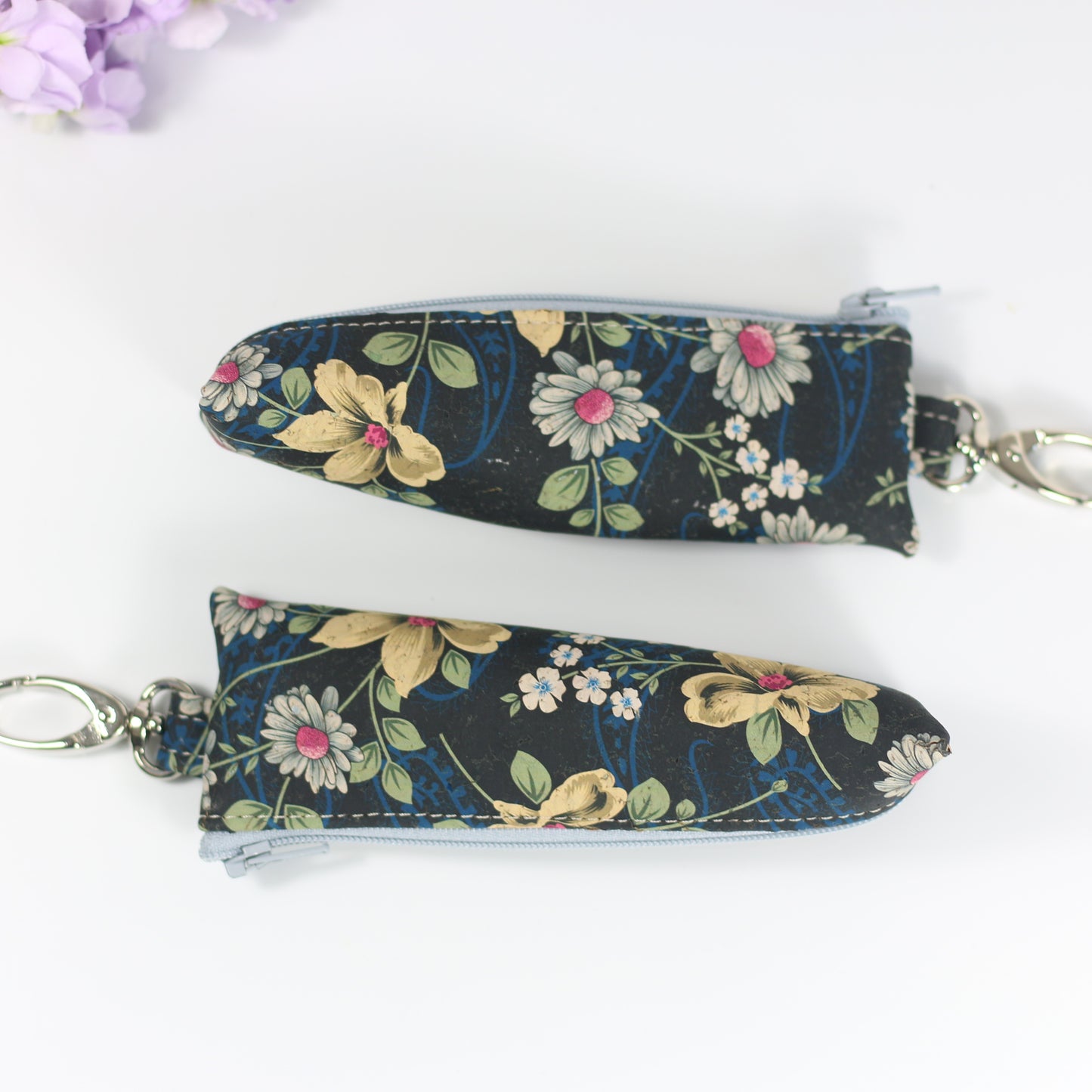 Blues - Cork Lip Gloss Pouch
