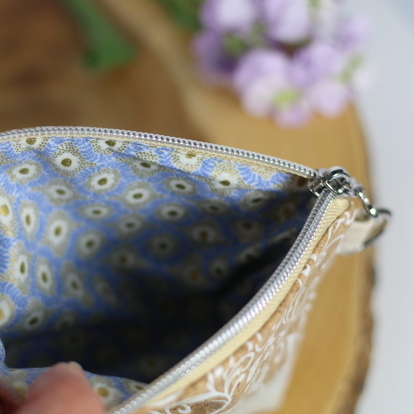 Baroque Elegance - Cork Luna Pouch