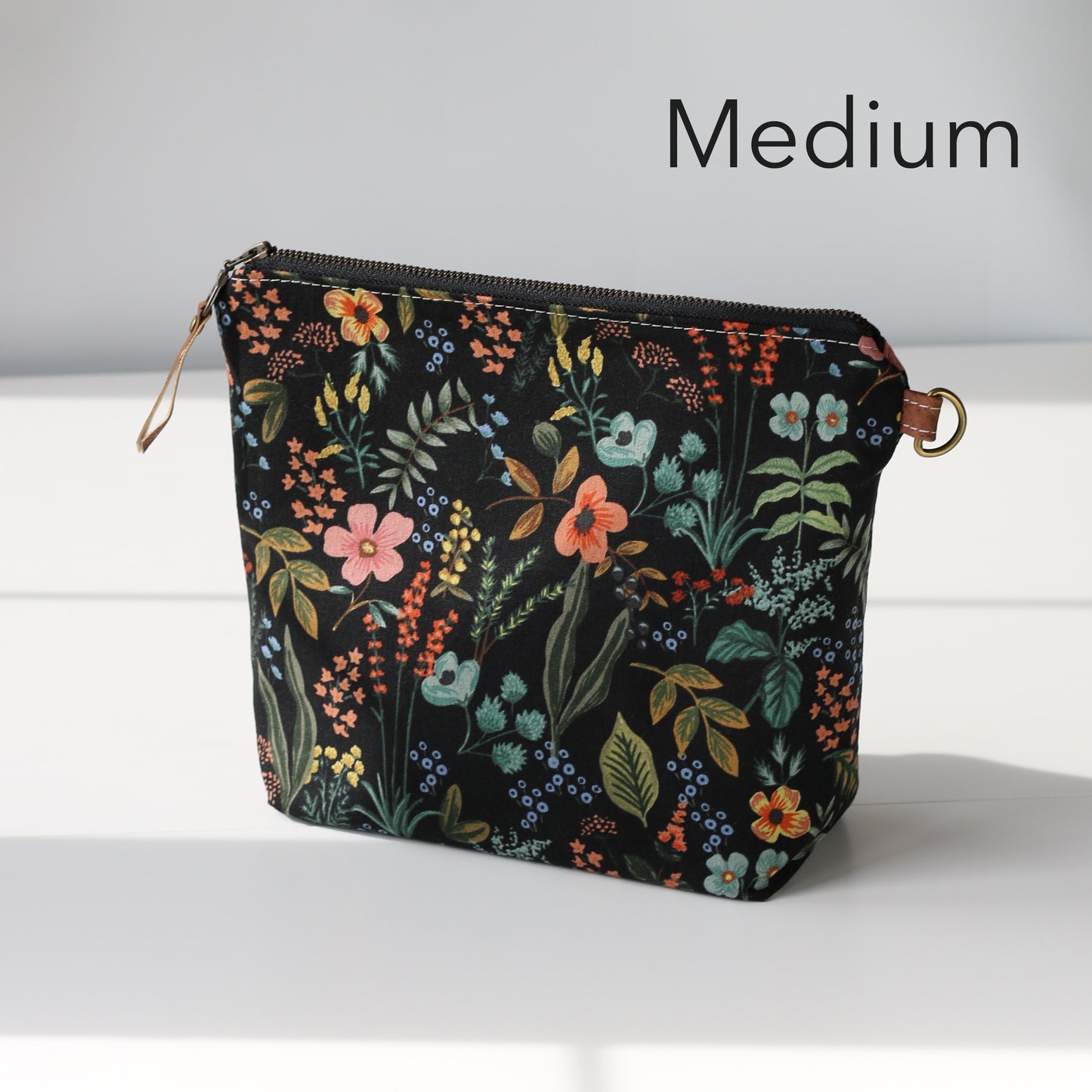 Herb Garden Midnight - Canvas Travel Pouch