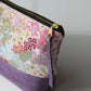 English Rose in blues - Cork and Canvas Travel Pouch