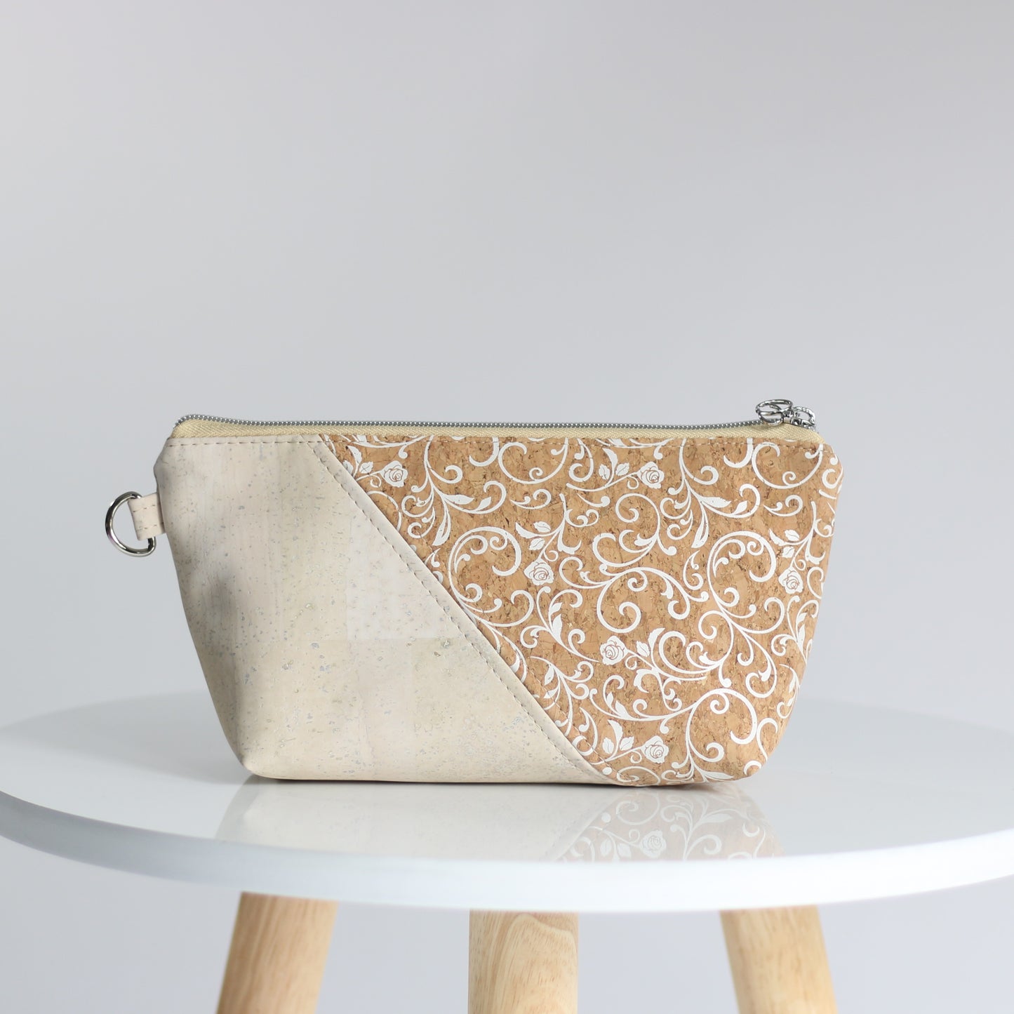 Baroque Elegance - Wide Cork Travel Pouch