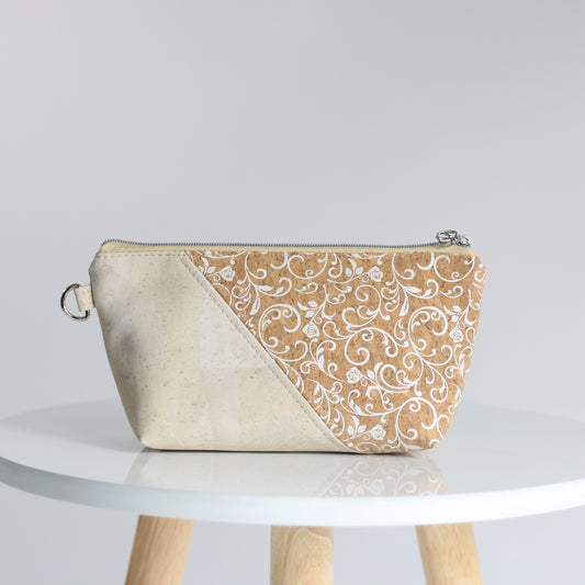 Baroque Elegance - Wide Cork Travel Pouch