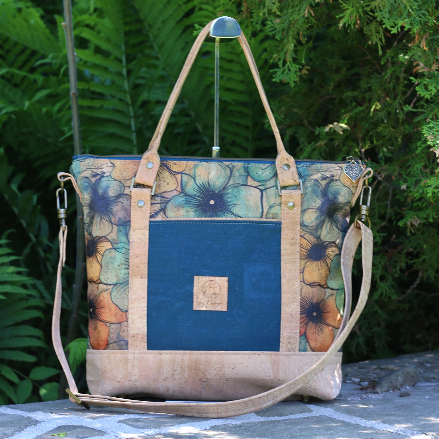 *NEW* Teal Blooms - The London Tote