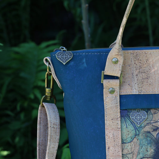*NEW* Teal Blooms - The London Tote