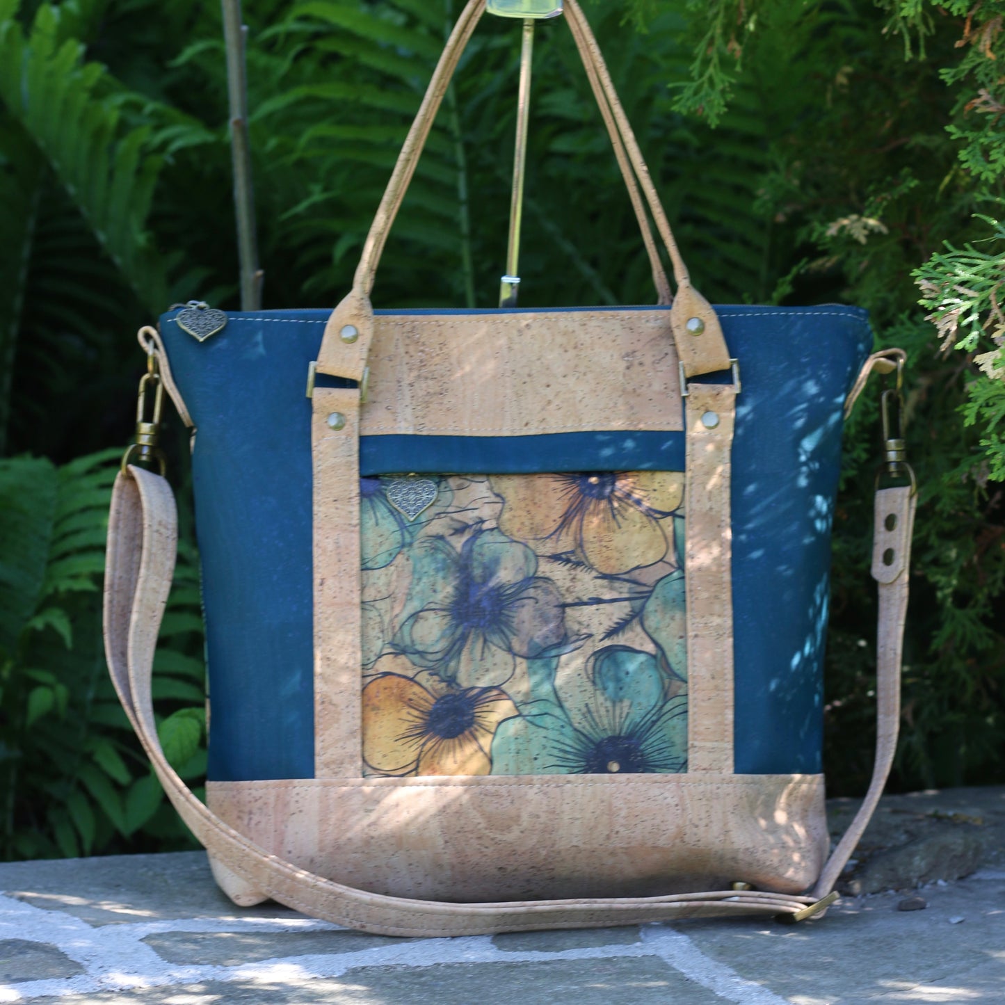 *NEW* Teal Blooms - The London Tote