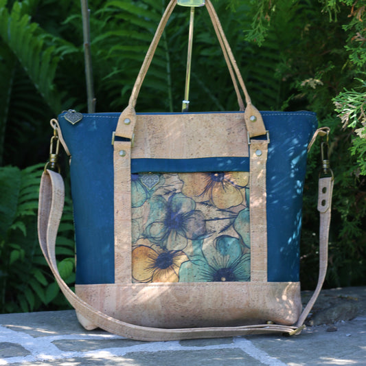 *NEW* Teal Blooms - The London Tote