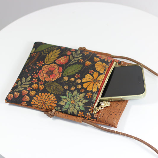 Fall Floral - Mini Crossbody Bag (larger size)