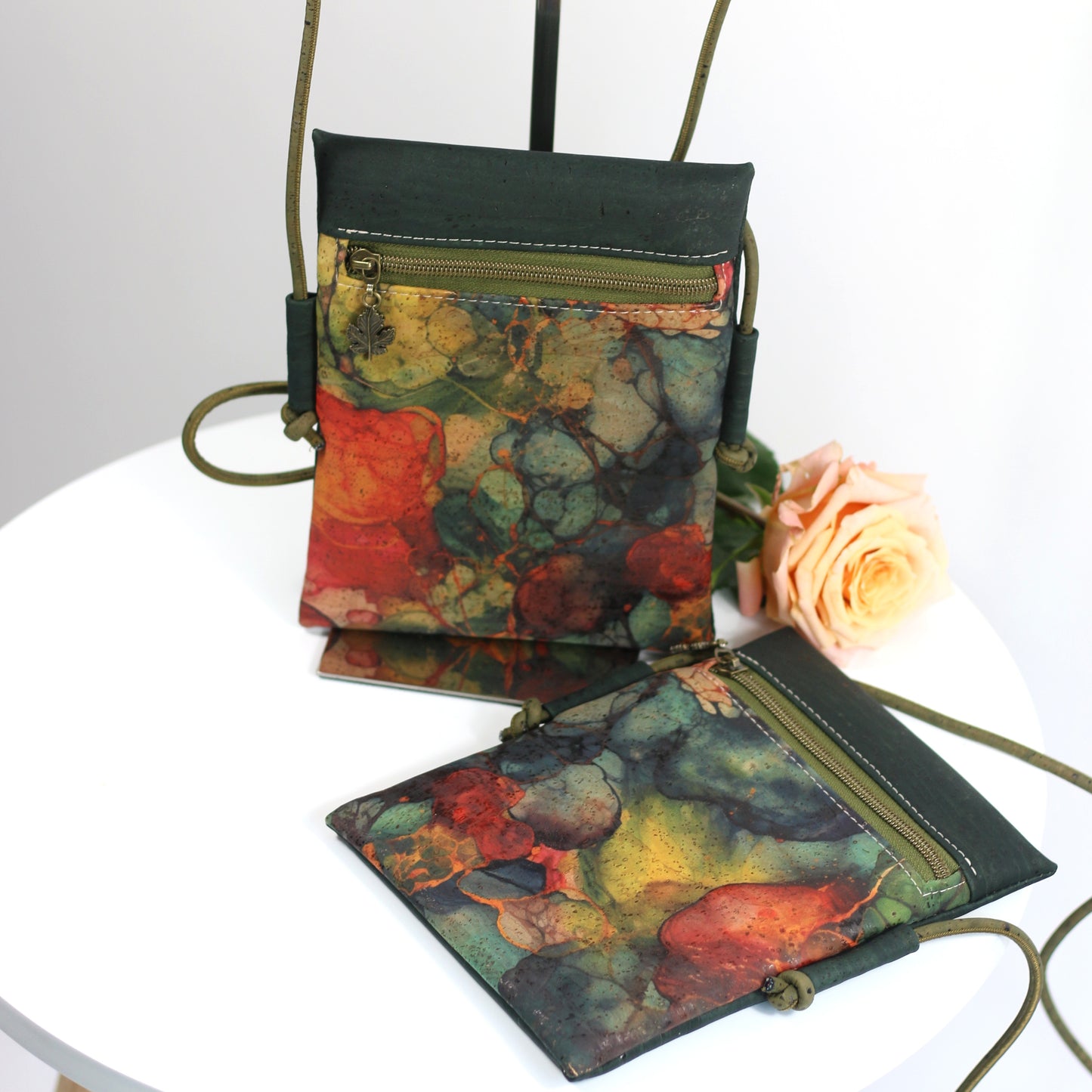 Inky Abstract - Mini Crossbody Bag (larger size)