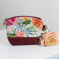 Watercolour Floral - Luna Pouch Cork and Canvas