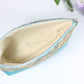 Aqua Floral - Cork Luna Pouch