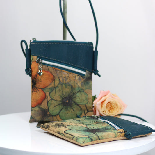 *NEW* Teal Blooms - Nomad Phone Bag