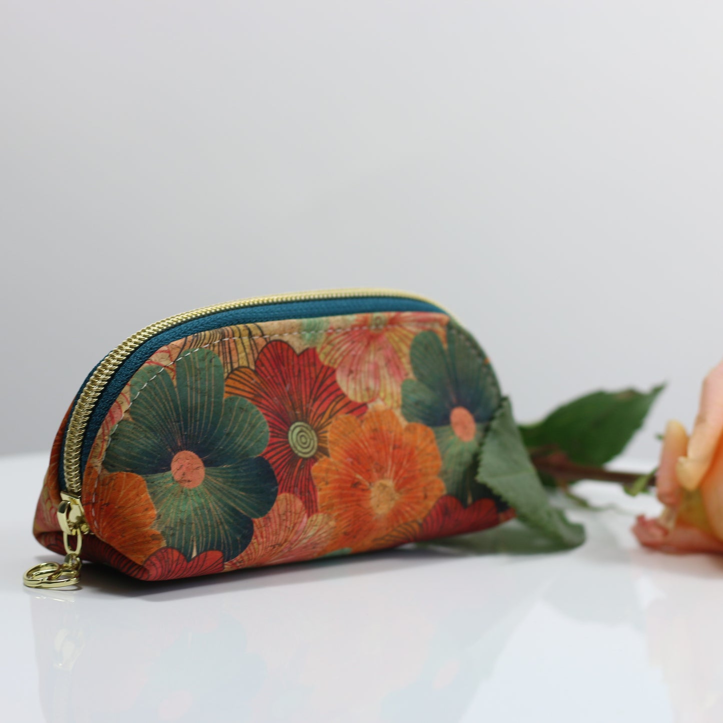 Teal Floral - Eye Glass Case