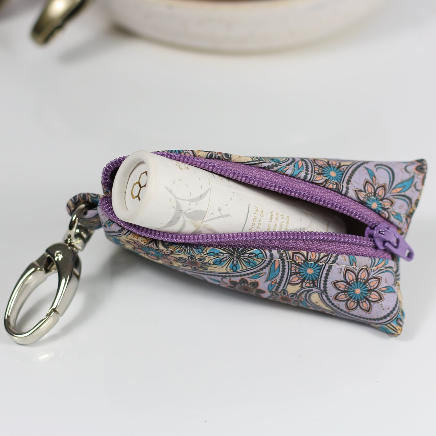Purples - Cork Lip Balm Pouch