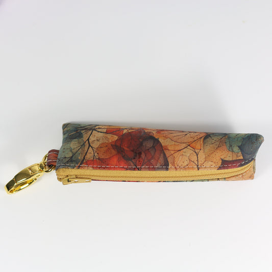 Greens and Golds - Cork Lip Gloss Pouch