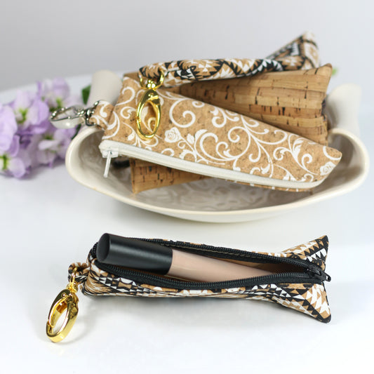 White and Naturals - Cork Lip Gloss Pouch