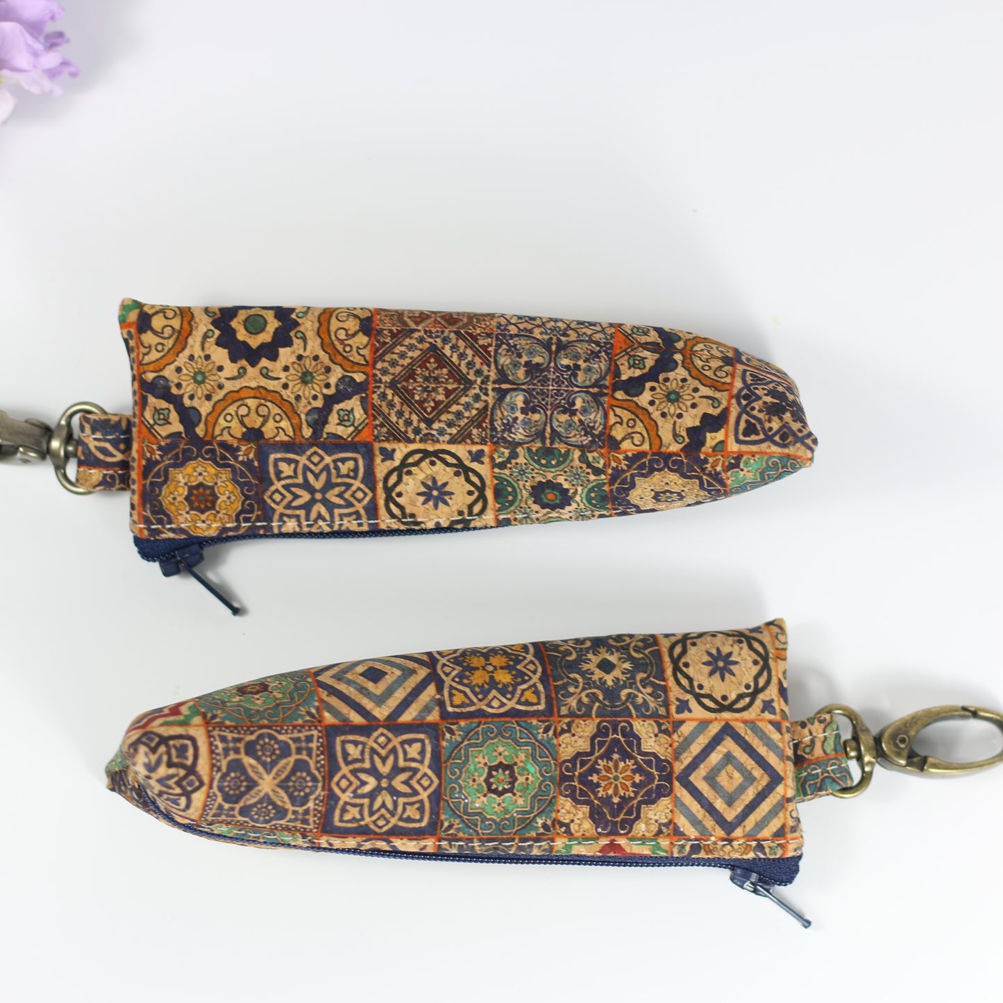 Blues - Cork Lip Gloss Pouch