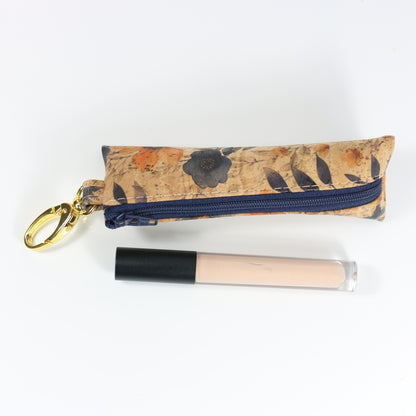 Blues - Cork Lip Gloss Pouch