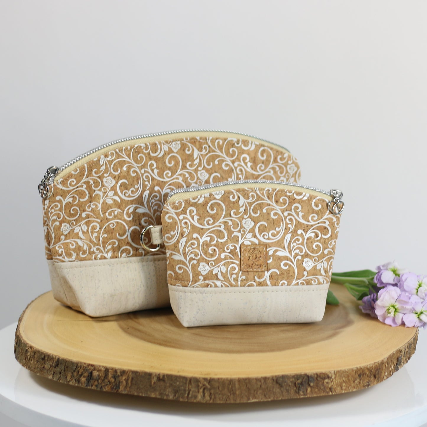 Baroque Elegance - Cork Luna Pouch